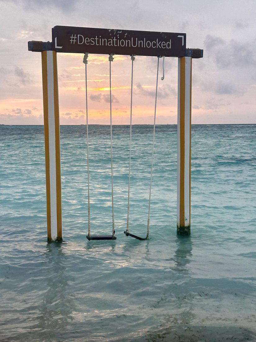 Blick auf das Meer der Malediven