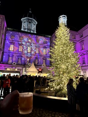 Weihnachtsstimmung vor dem Schloss