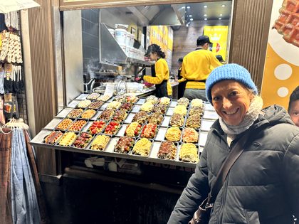 Wintermarkt, Lichter und Riesenrad