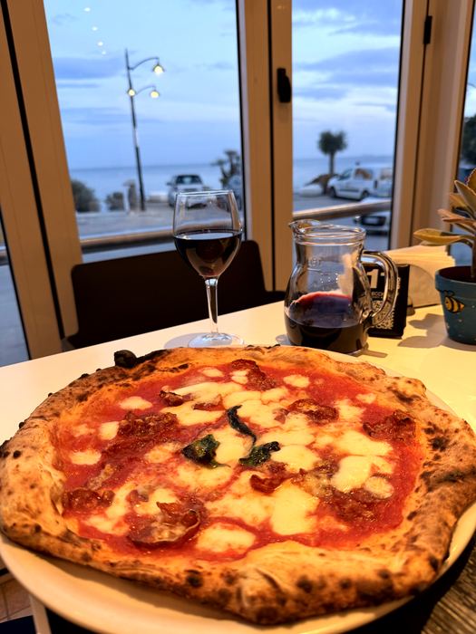 Sonnenuntergang und Abendessen