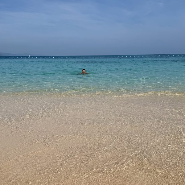 Schwimmen vor der Weiterfahrt nach Negril