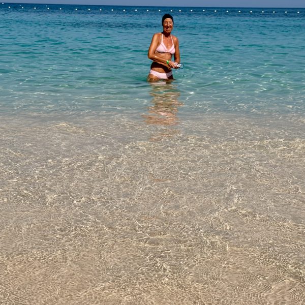 Schwimmen vor der Weiterfahrt nach Negril