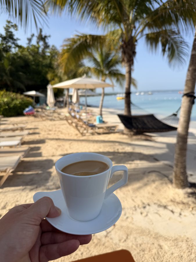 Letzter paradiesischer Morgen im Sandals