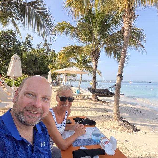 Letzter paradiesischer Morgen im Sandals