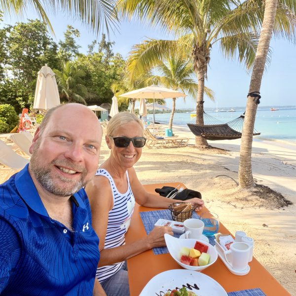 Letzter paradiesischer Morgen im Sandals