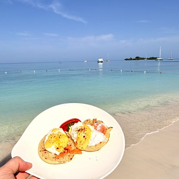 Letzter paradiesischer Morgen im Sandals