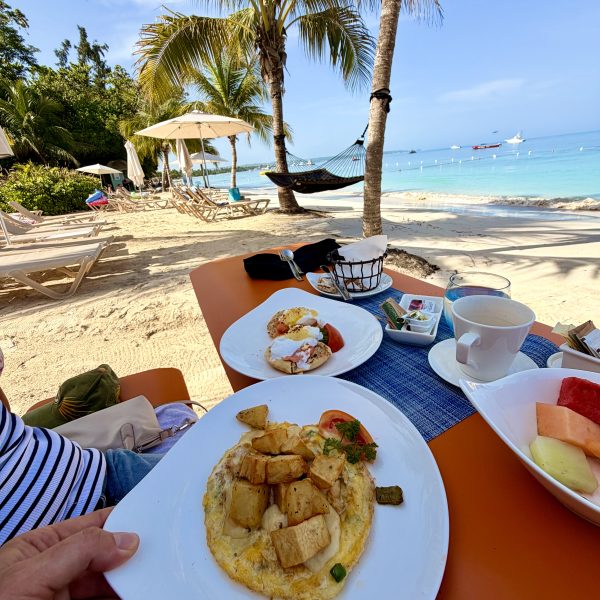 Letzter paradiesischer Morgen im Sandals