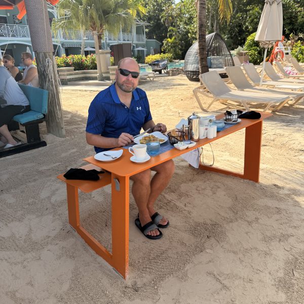 Letzter paradiesischer Morgen im Sandals