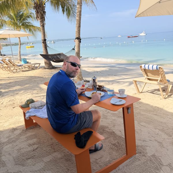 Letzter paradiesischer Morgen im Sandals