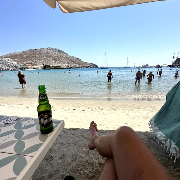 Pserimos: Strand, Hafen und Badepause