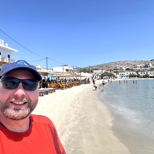 Pserimos: Strand, Hafen und Badepause