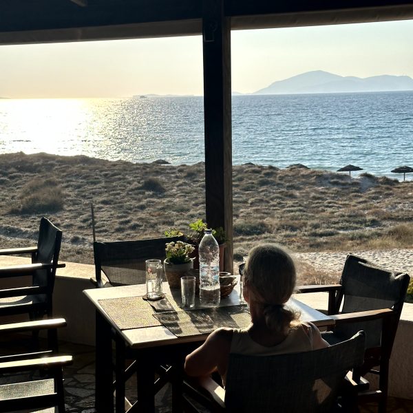 Abendessen und Rückkehr Richtung Kefalos