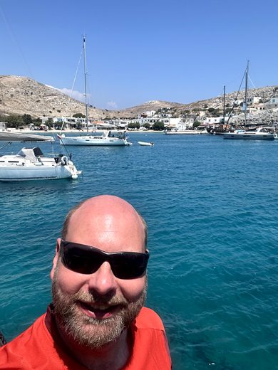 Pserimos: Strand, Hafen und Badepause