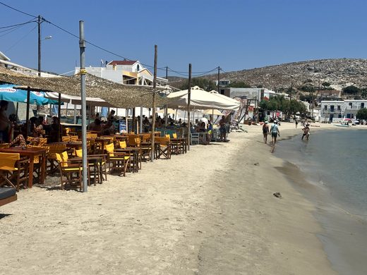 Pserimos: Strand, Hafen und Badepause