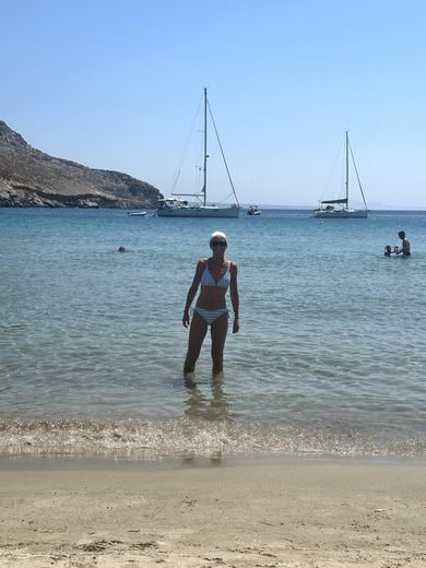 Pserimos: Strand, Hafen und Badepause