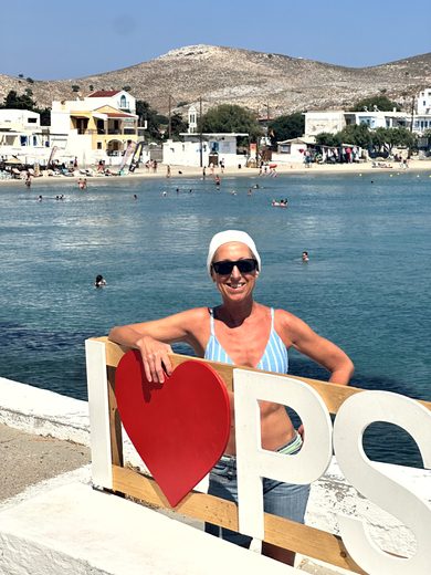 Pserimos: Strand, Hafen und Badepause