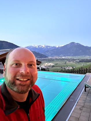 Zurück im Zaglgut: Pool, Terrasse und Abendessen