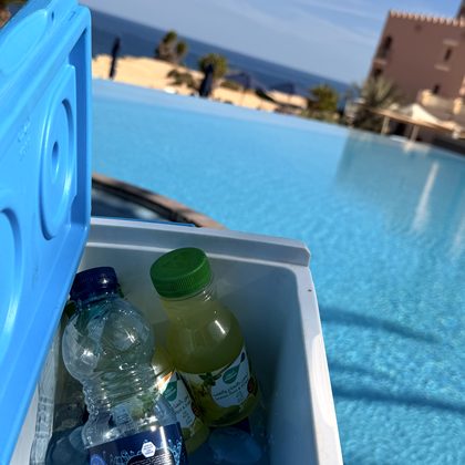 Heiligabend am Strand vom Hotel