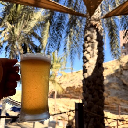Heiligabend am Strand vom Hotel