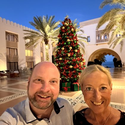 Heiligabend am Strand vom Hotel