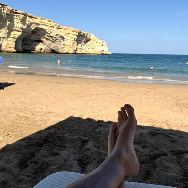 Heiligabend am Strand vom Hotel