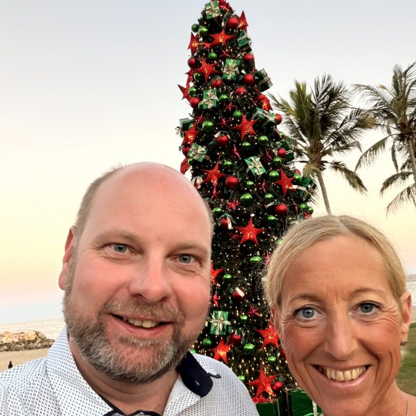 Heiligabend am Strand vom Hotel
