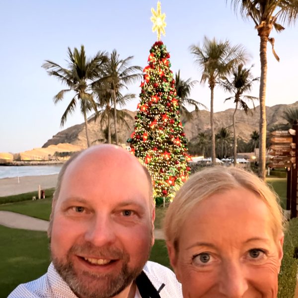 Heiligabend am Strand vom Hotel