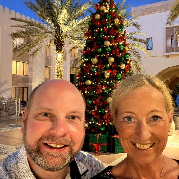 Heiligabend am Strand vom Hotel