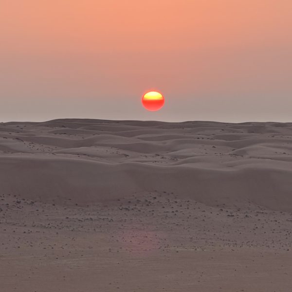 Sonnenaufgang und Abschied von der Wüste