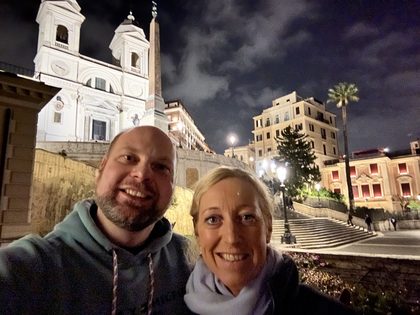 Ankommen an der Spanischen Treppe