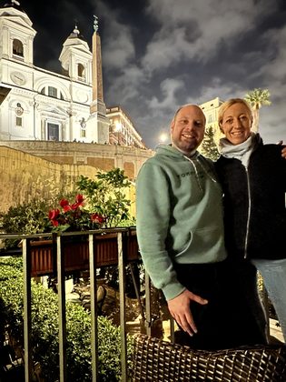 Ankommen an der Spanischen Treppe