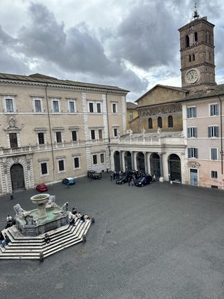 Trastevere, Tiber und erster Blick Richtung Vatikan
