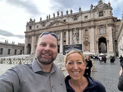 Trastevere, Tiber und erster Blick Richtung Vatikan