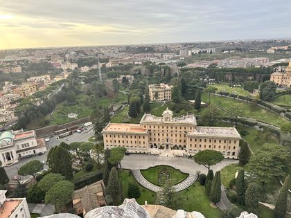 Trastevere, Tiber und erster Blick Richtung Vatikan